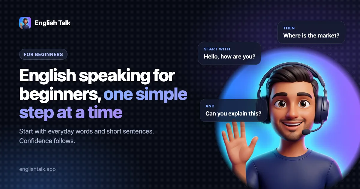 English speaking for beginners: start with simple phrases like Hello, how are you?